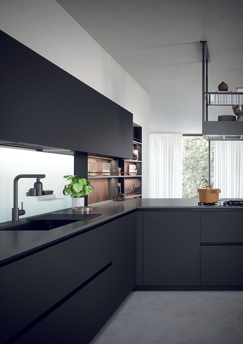 Salle à manger en pierre dans une ambiance théâtrale